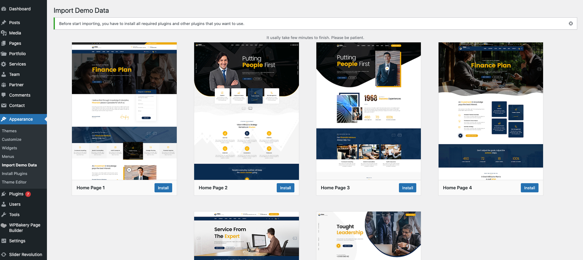 felos One Click Import Demo