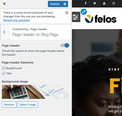 Page header blog